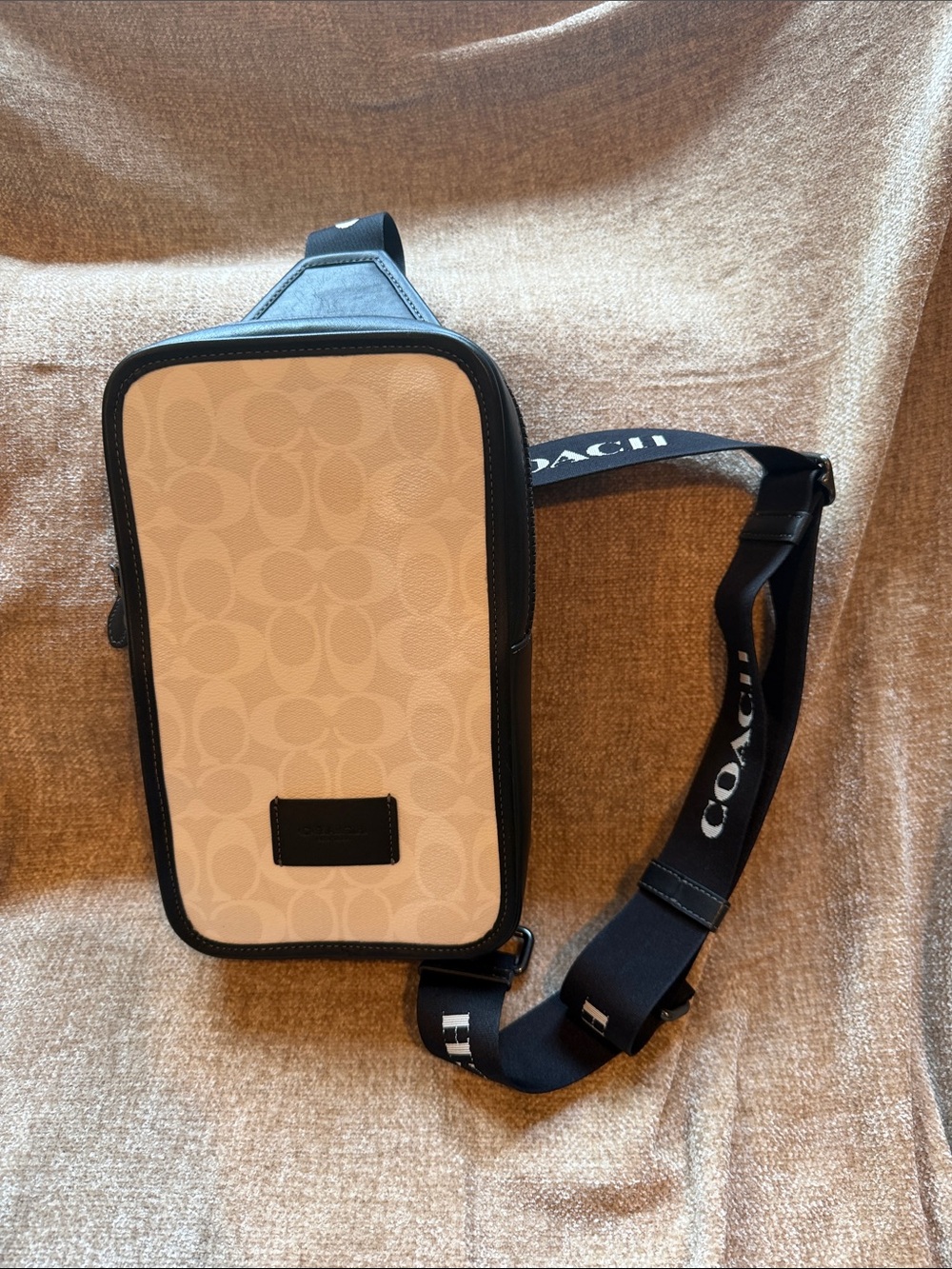 Coach Sullivan Pack Black and White  CP079 In Signature Canvas